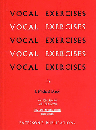 Book cover for Vocal Exercises On Tone Placing and Enunciation