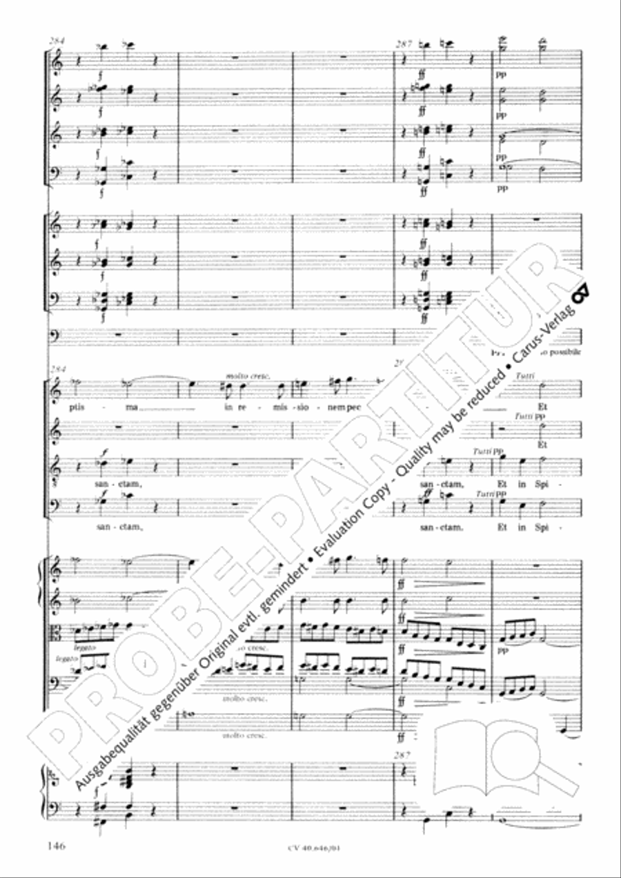 Mass in A Major (2 versions) STB scores gallery preview page 157