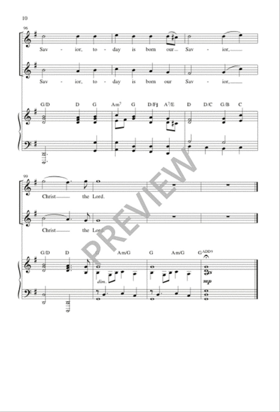 Today Is Born Our Savior 4-Part scores gallery preview page 11
