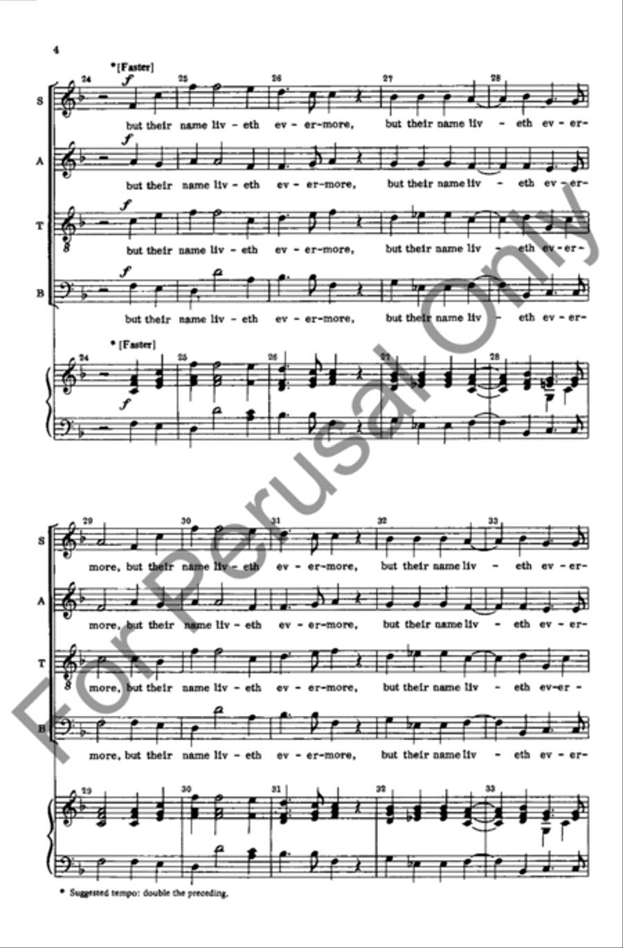 Their Bodies Are Buried In Peace 4-Part scores gallery preview page 4