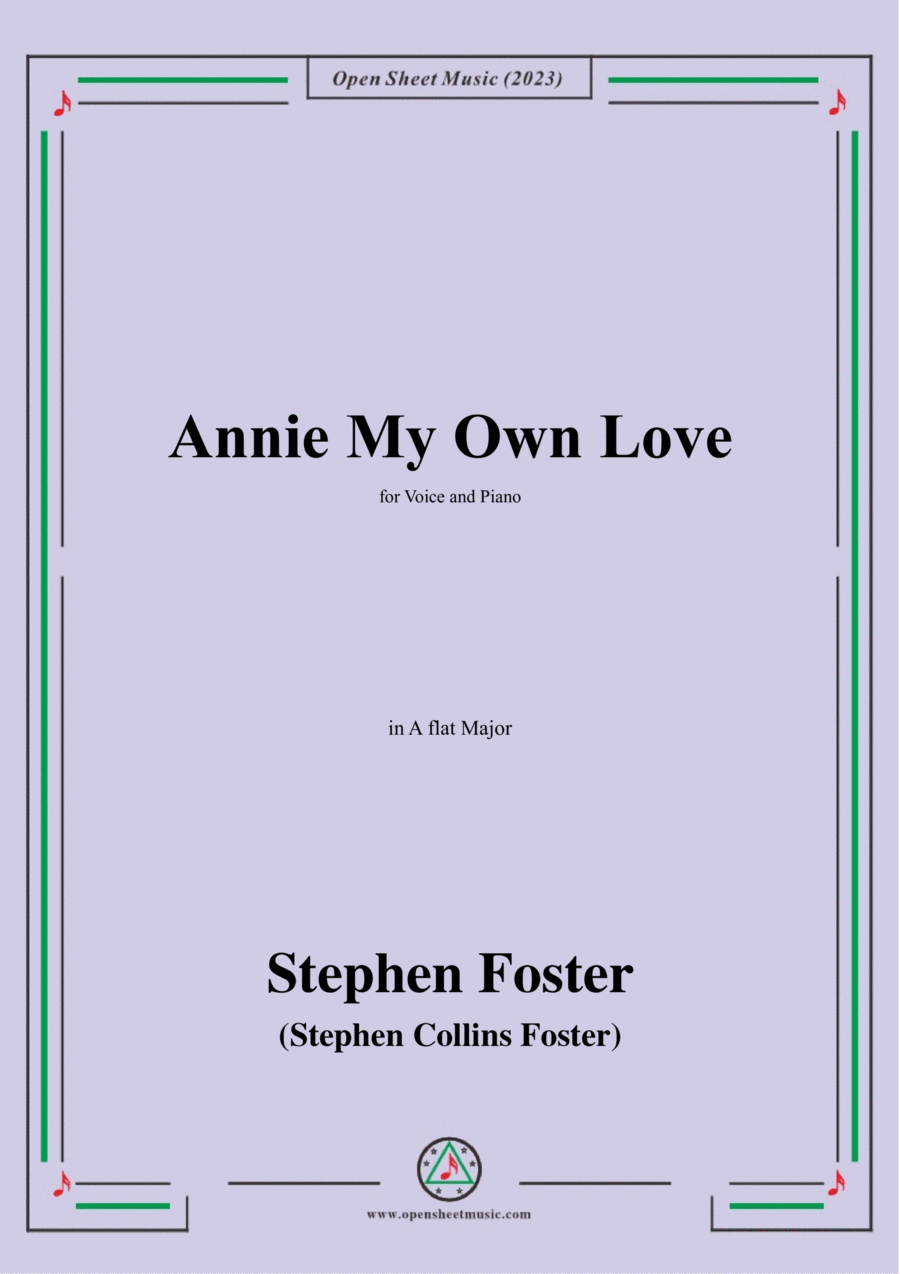 S. Foster-Annie My Own Love,in A flat Major Voice scores gallery preview page 1