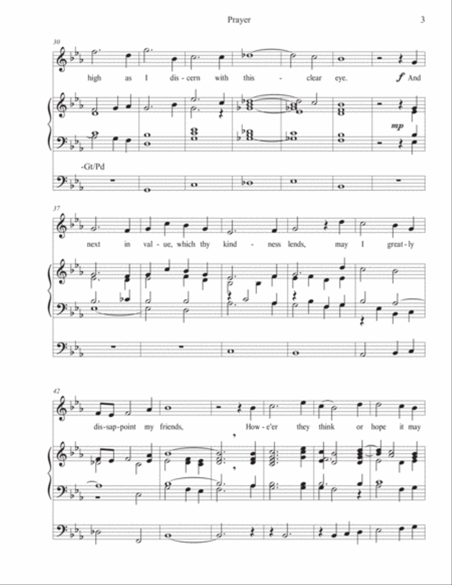 Prayer - an Adaptation of Henry David Thoreau's poem (High Voice) High Voice scores gallery preview page 3