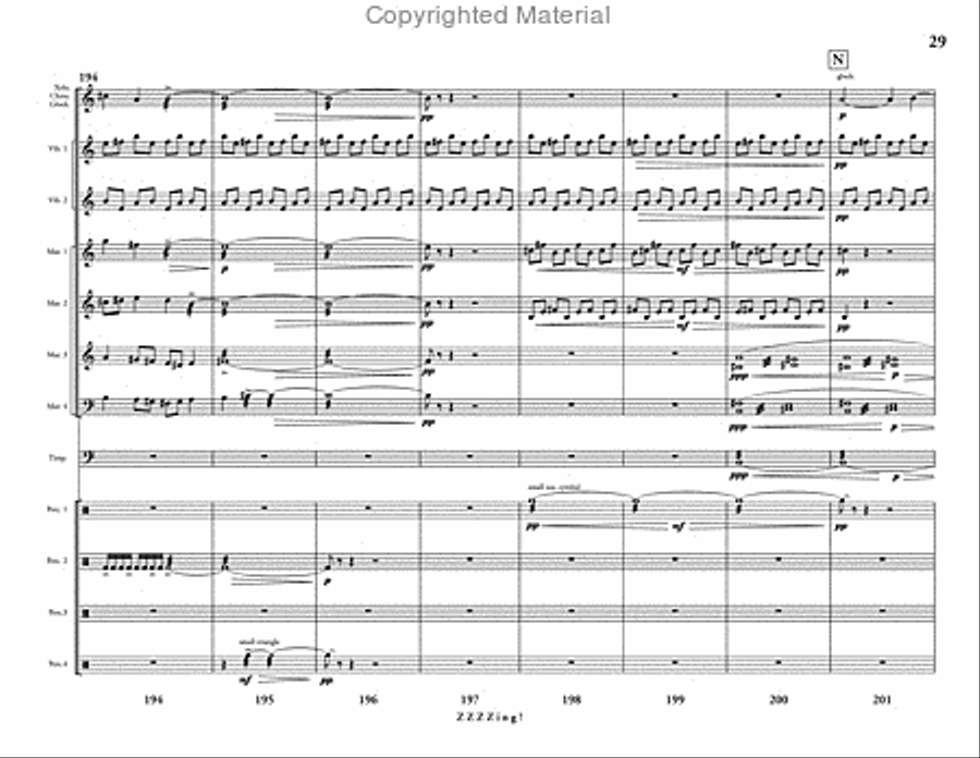 ZZZZing! ZZZZing! Percussion Ensemble scores gallery preview page 30