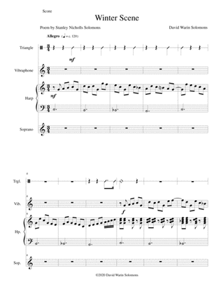 Winter Scene for soprano, harp (or 2 harps), vibraphone and triangle