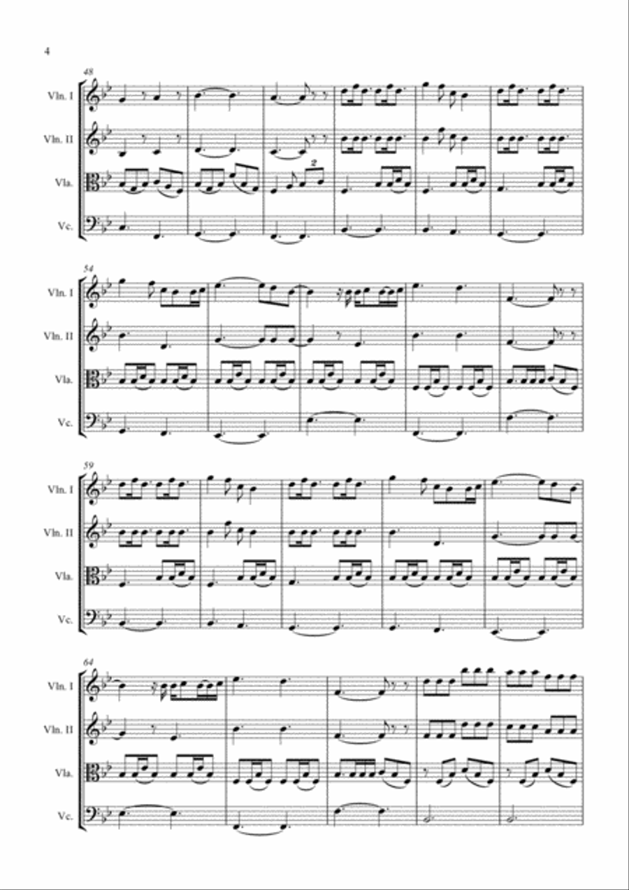 A Thousand Years String Quartet scores gallery preview page 4