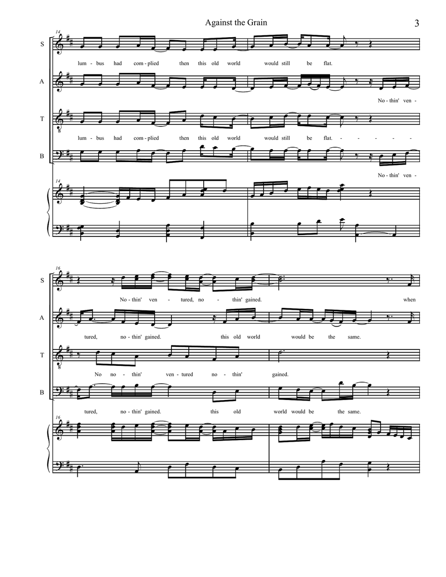 Against The Grain 4-Part scores gallery preview page 3