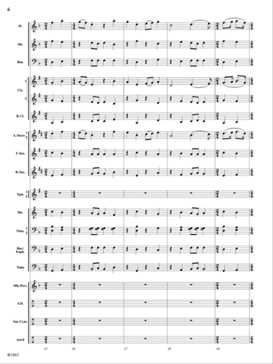 The Song of the Blacksmith: Score Concert Band scores gallery preview page 6