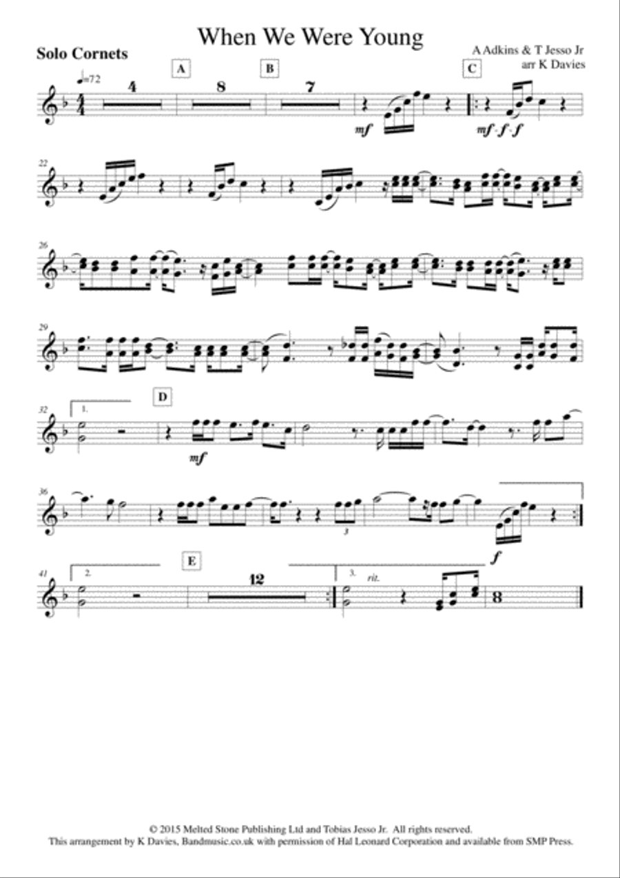 When We Were Young Small Ensemble scores gallery preview page 3