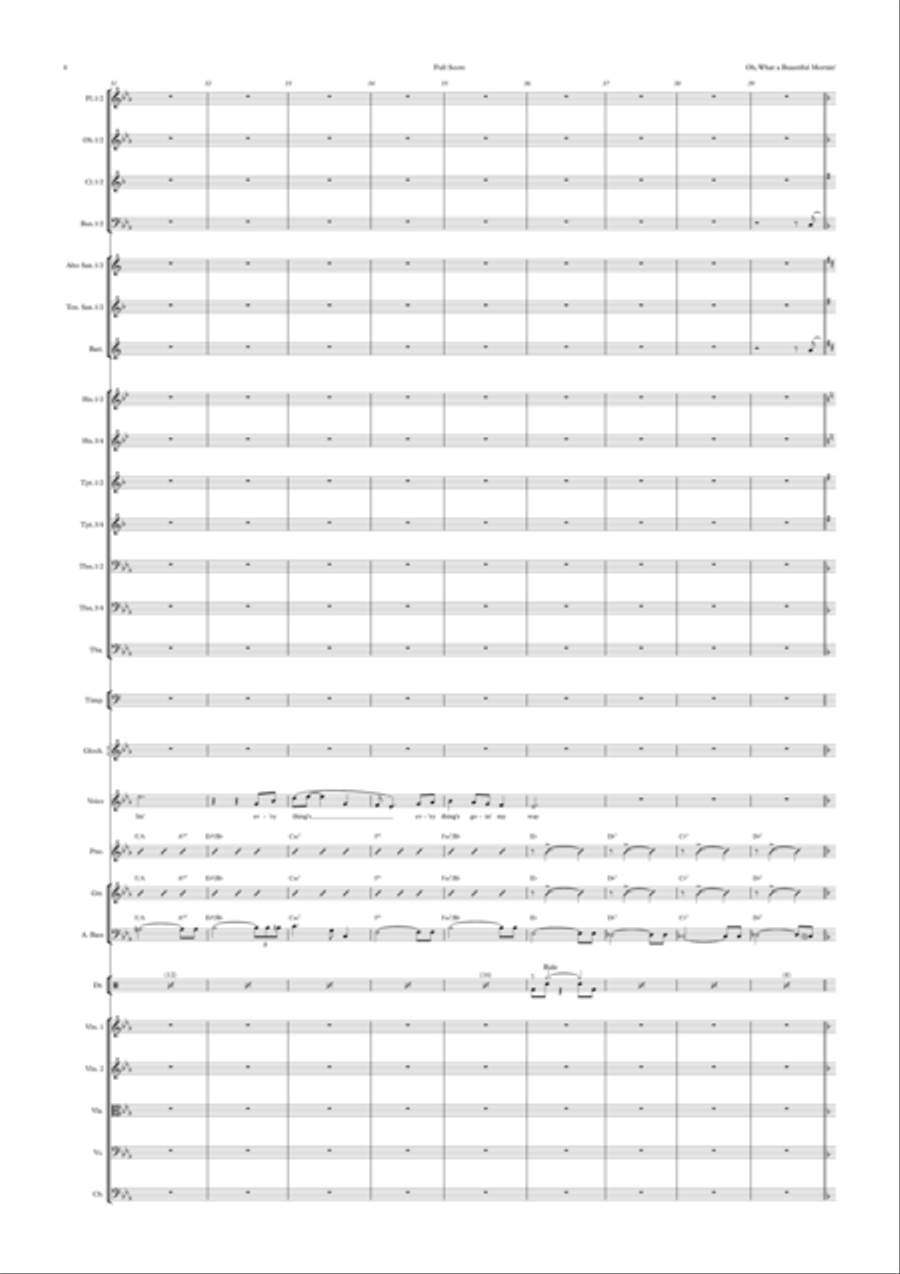 Oh, What A Beautiful Mornin' Full Orchestra scores gallery preview page 4