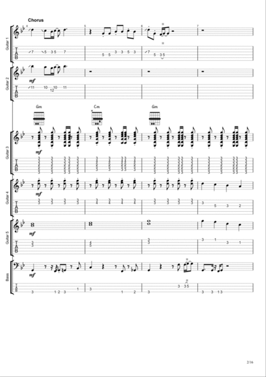I Shot The Sheriff Electric Guitar scores gallery preview page 2