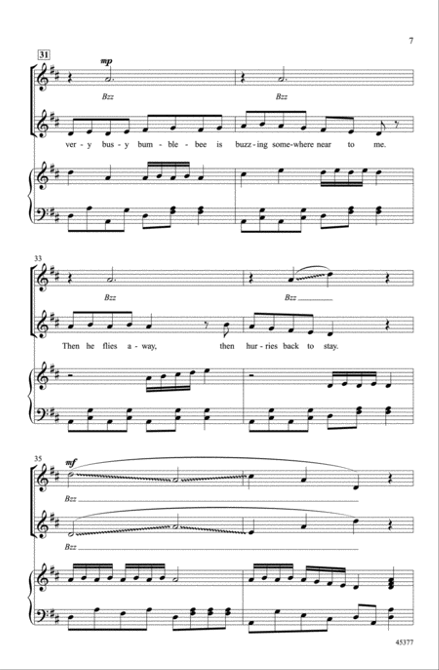The Bumblebee The Bumblebee Choir scores gallery preview page 6