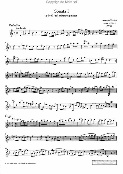 12 Sonatas, Op. 2 - Book 1
