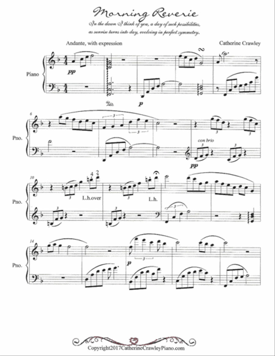 Morning Reverie Piano Solo scores gallery preview page 1