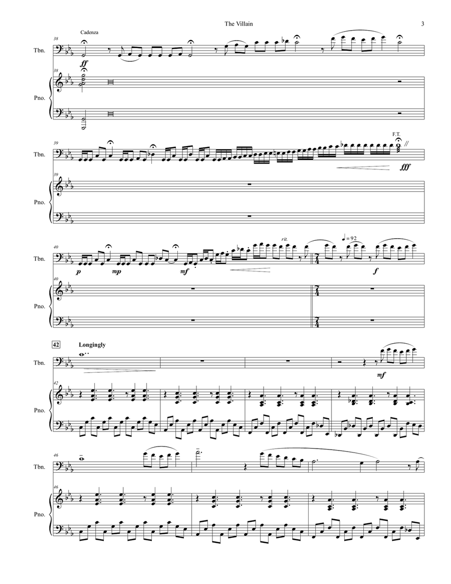 The Villain Piano scores gallery preview page 3