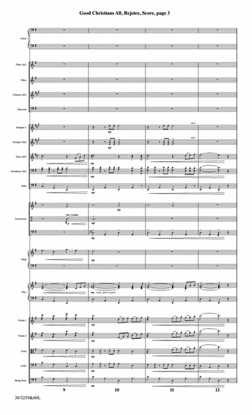 Good Christians All, Rejoice - Orchestral Score and Parts
