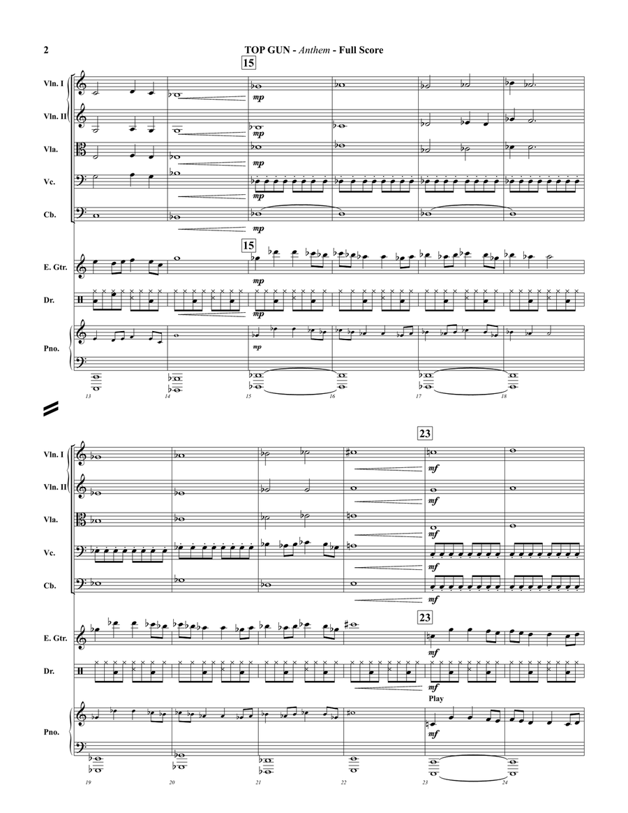Top Gun Anthem String Orchestra scores gallery preview page 2