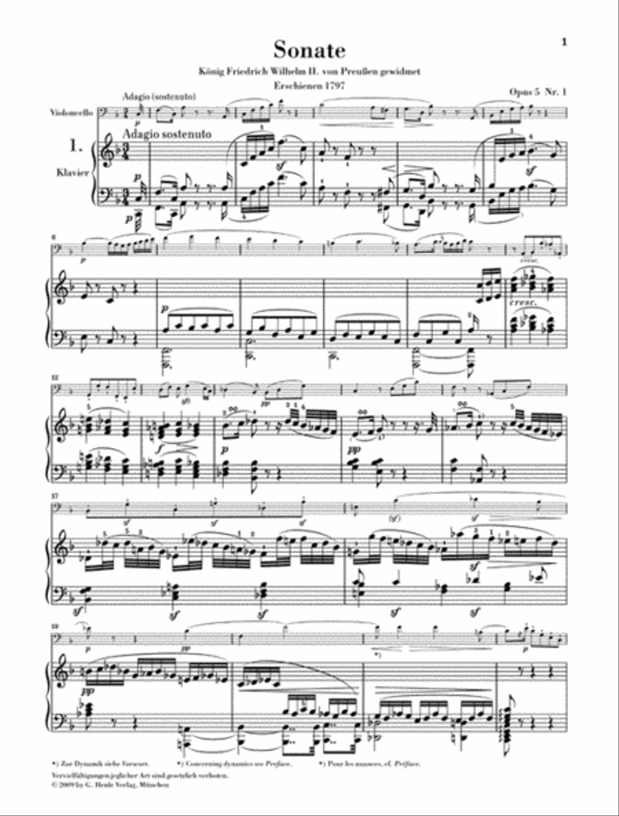 Sonatas for Piano and Violoncello Piano Accompaniment scores gallery preview page 2
