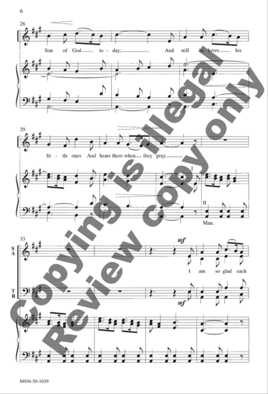 I Am So Glad Each Christmas Eve 4-Part scores gallery preview page 5