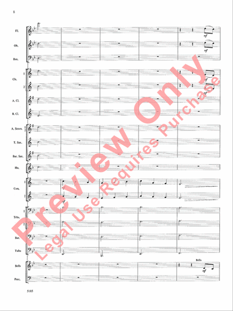 A Christmas Canon Concert Band scores gallery preview page 9