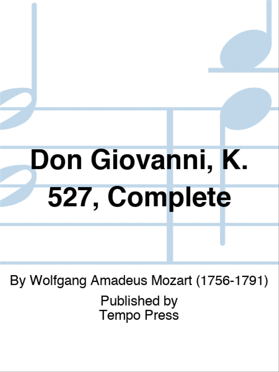 Book cover for Don Giovanni, K. 527, Complete
