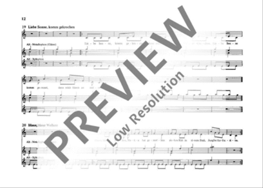Erstes Spiel am Xylophon Percussion scores gallery preview page 13