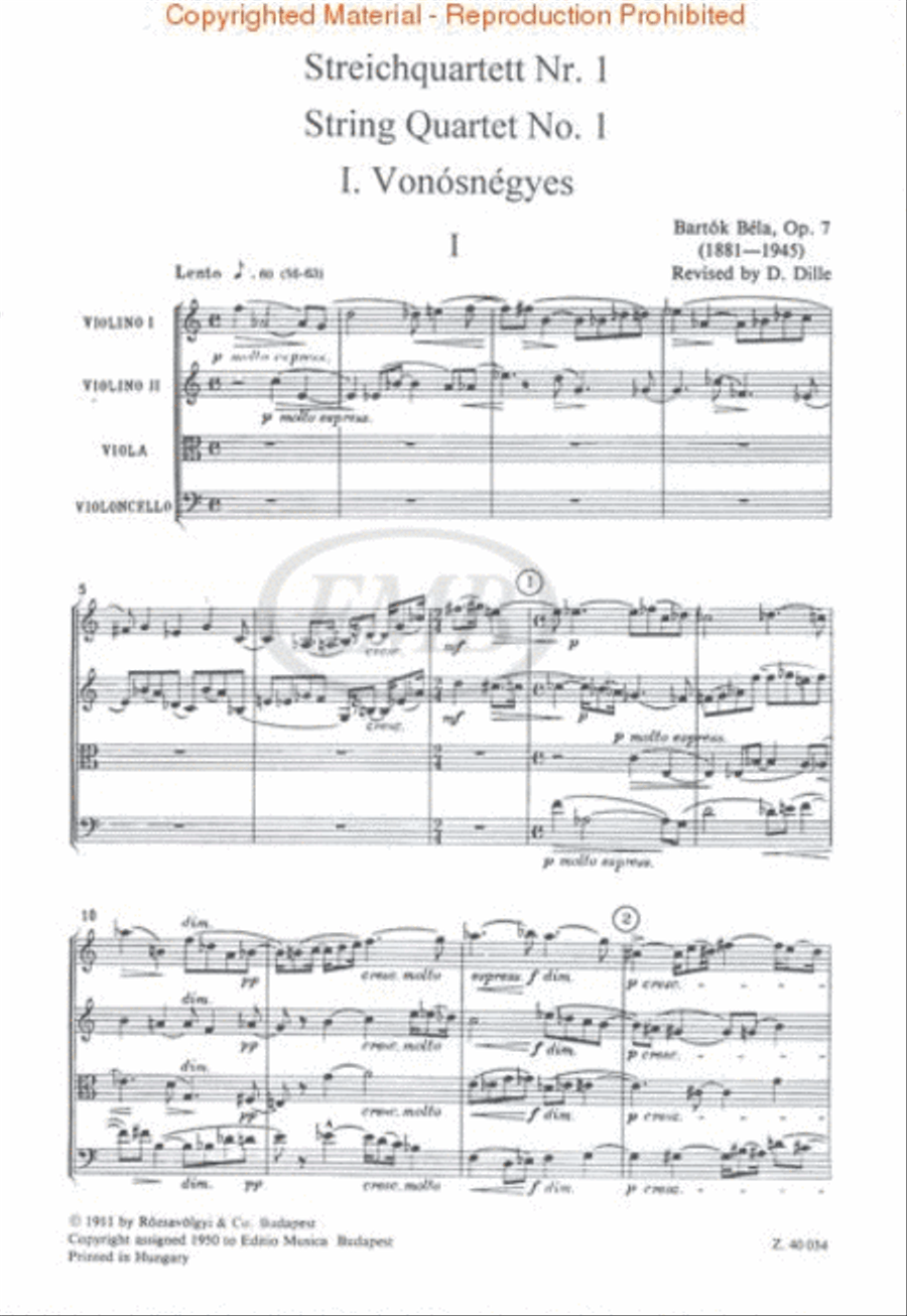 String Quartet No. 1, Op. 7 String Quartet scores gallery preview page 2