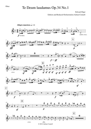 Elgar - Te Deum - Reduced Orchestration - Oboe