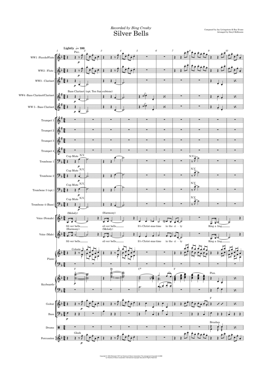 Silver Bells Jazz Ensemble scores gallery preview page 1