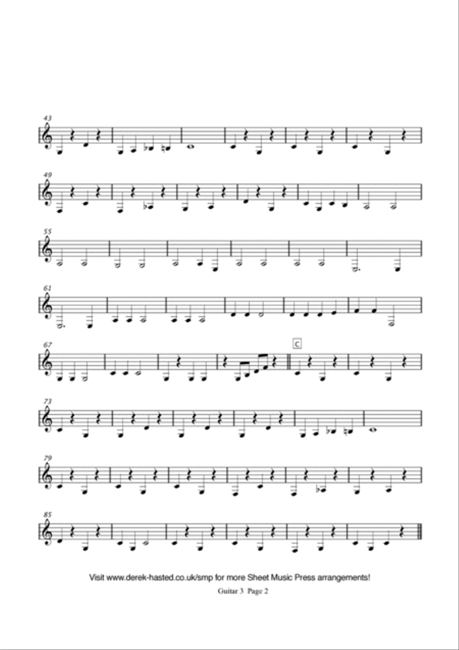 When I'm Sixty-four Guitar Ensemble scores gallery preview page 4