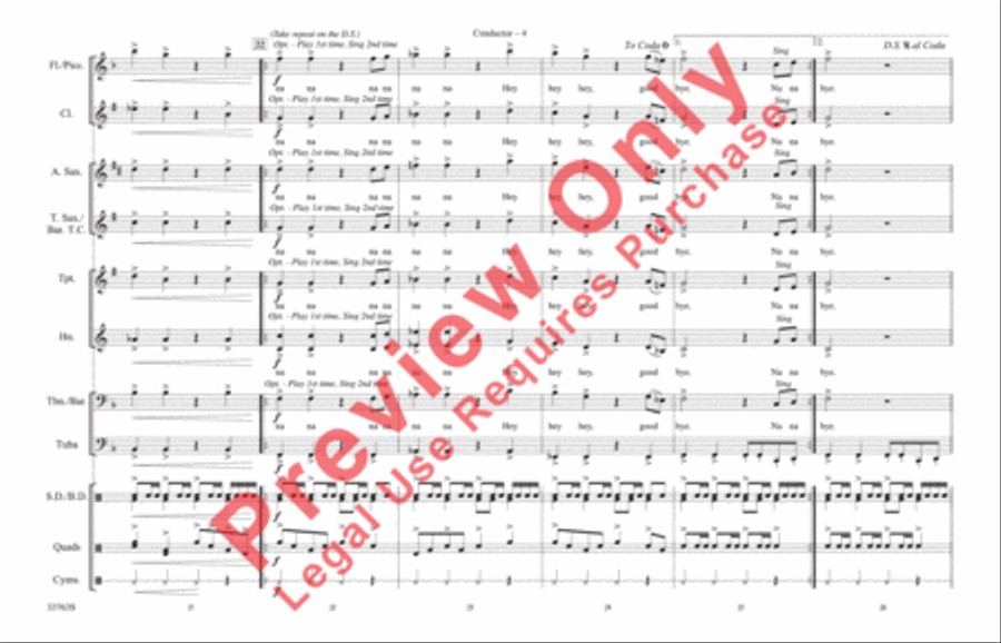 Na Na Hey Hey Kiss Him Goodbye Marching Band scores gallery preview page 5
