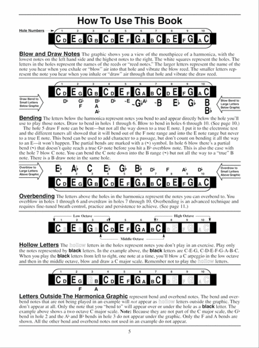 Complete 10-Hole Diatonic Harmonica Series: C Harmonica Book Harmonica scores gallery preview page 6