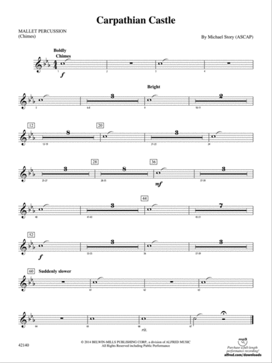 Carpathian Castle: Mallets Concert Band scores gallery preview page 1
