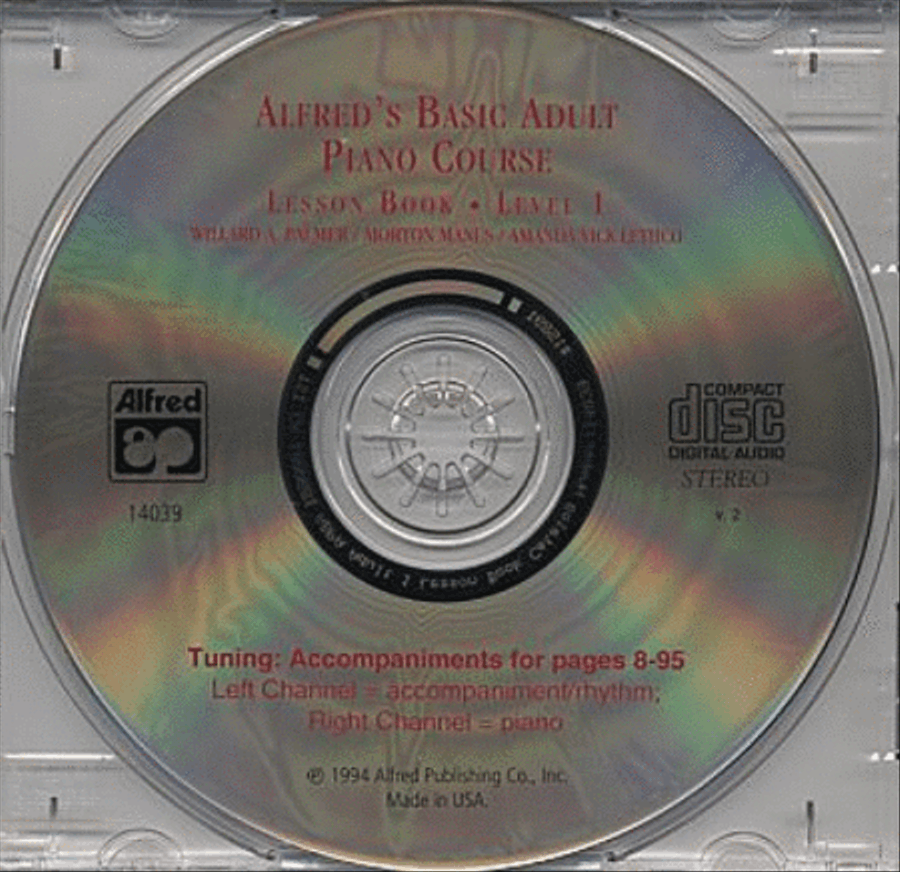 Alfred's Basic Adult Piano Course - CD (Lesson Book, Level 1) Piano Method scores gallery preview page 1