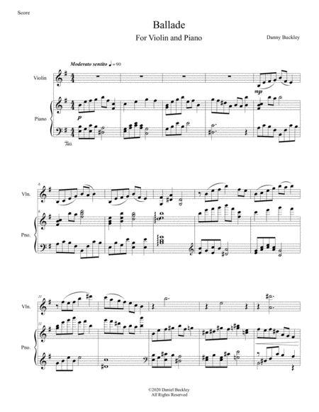 Ballade for Violin and Piano image number null