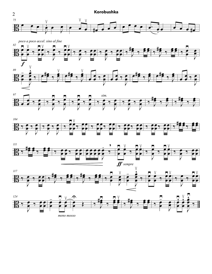 Korobushka String Quartet scores gallery preview page 6