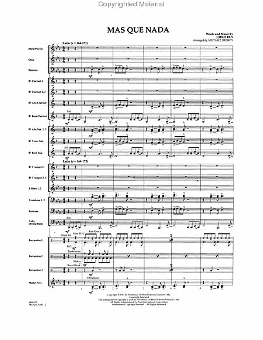 Más Que Nada Concert Band scores gallery preview page 2