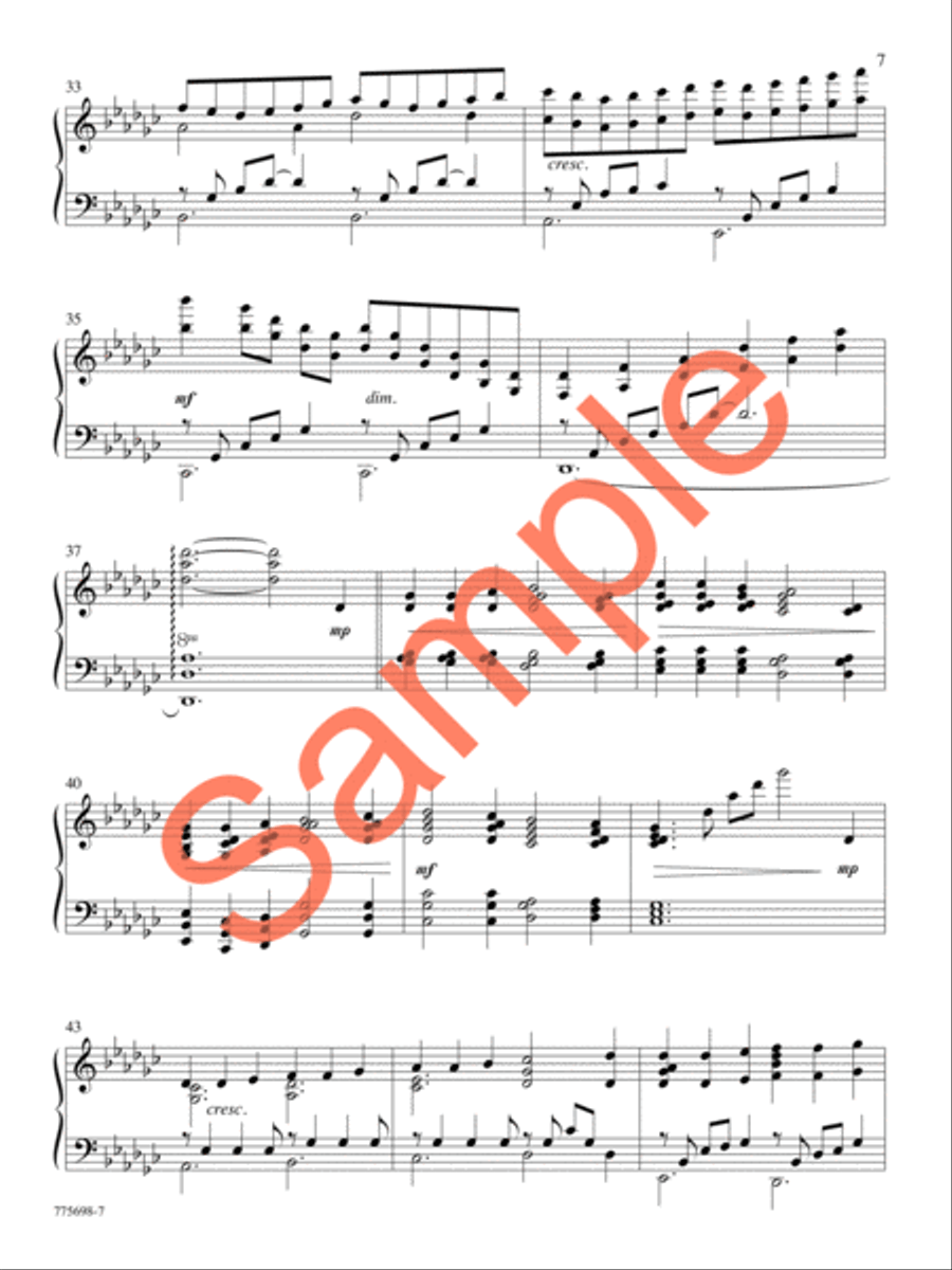 Hiding in Thee Piano Solo scores gallery preview page 7