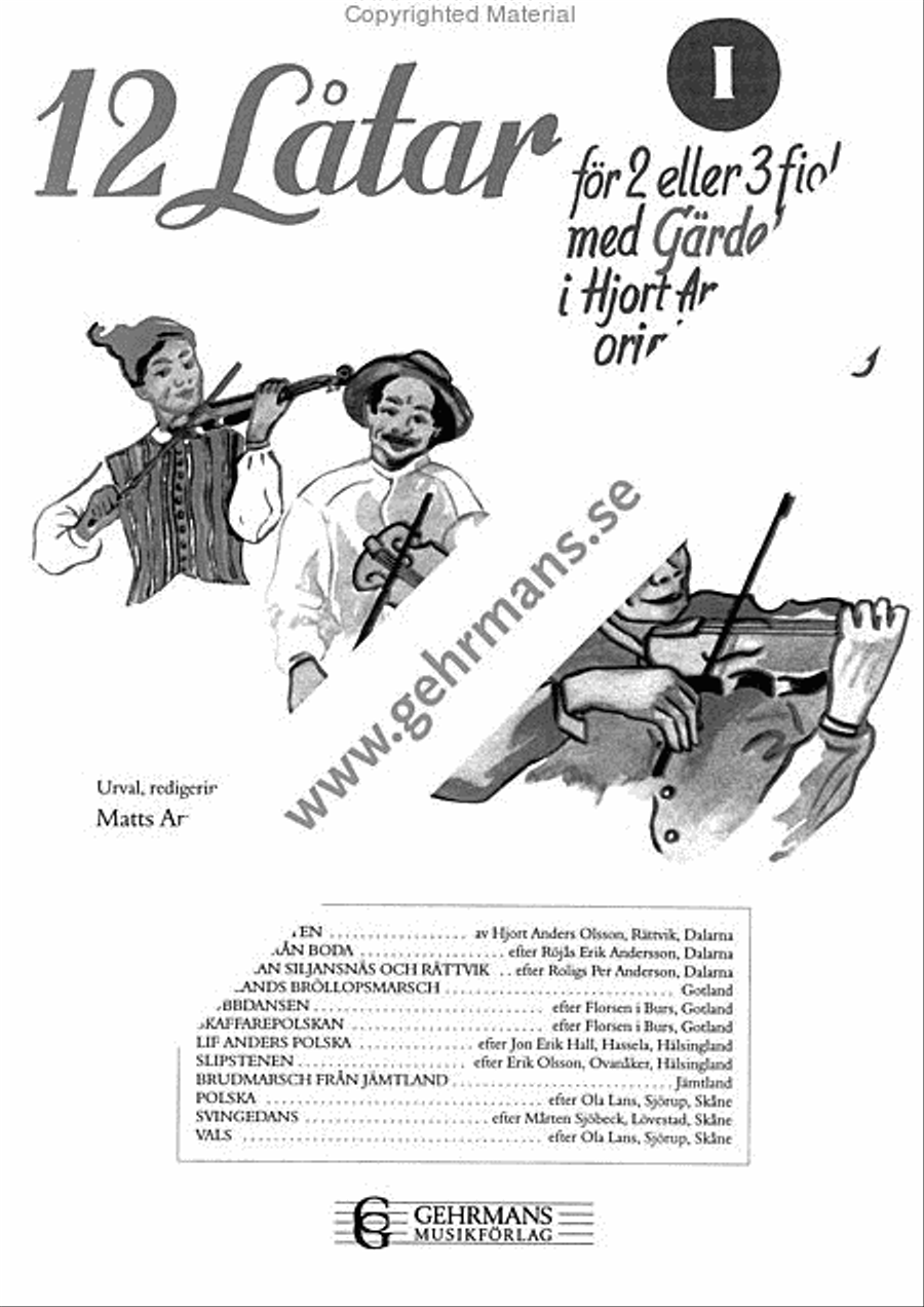 Tolv latar 1 Violin scores gallery preview page 2