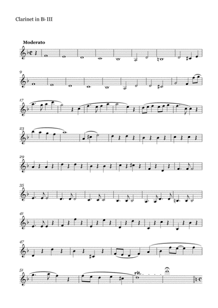 Clarinet Quartet on Melodies by Joe Hisaishi(Clarinet Part III) image number null