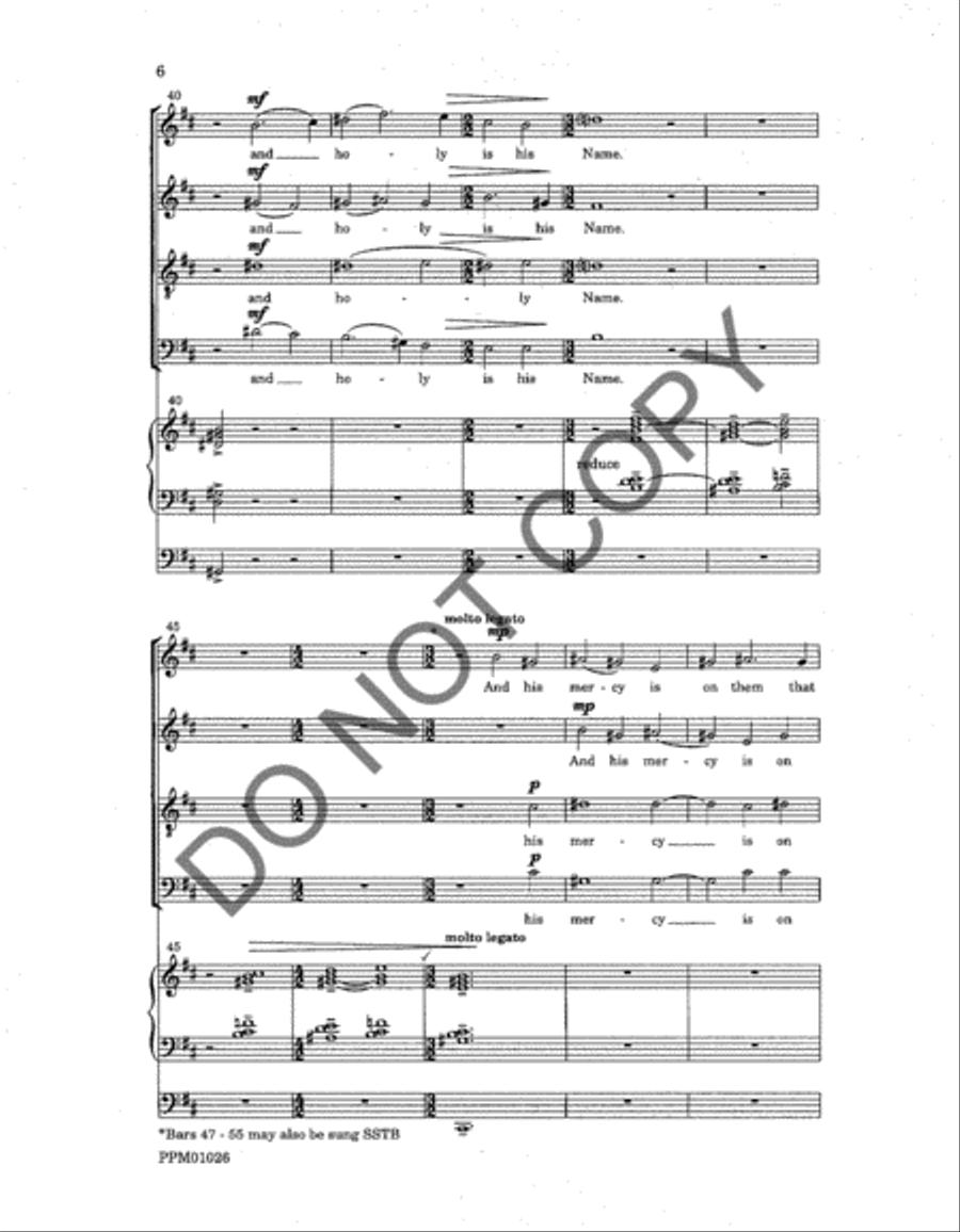 Magnificat and Nunc dimittis 4-Part scores gallery preview page 8