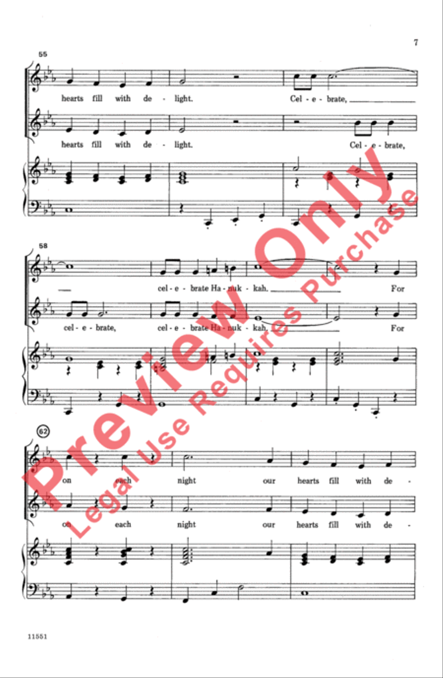 Celebrate Hanukkah 2-Part scores gallery preview page 7