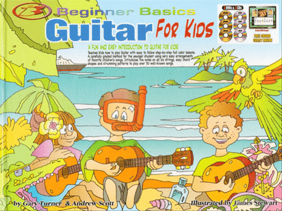 Beginner Basics Guitar for Kids Book/3CDs/3DVDs Easy Guitar scores gallery preview page 1