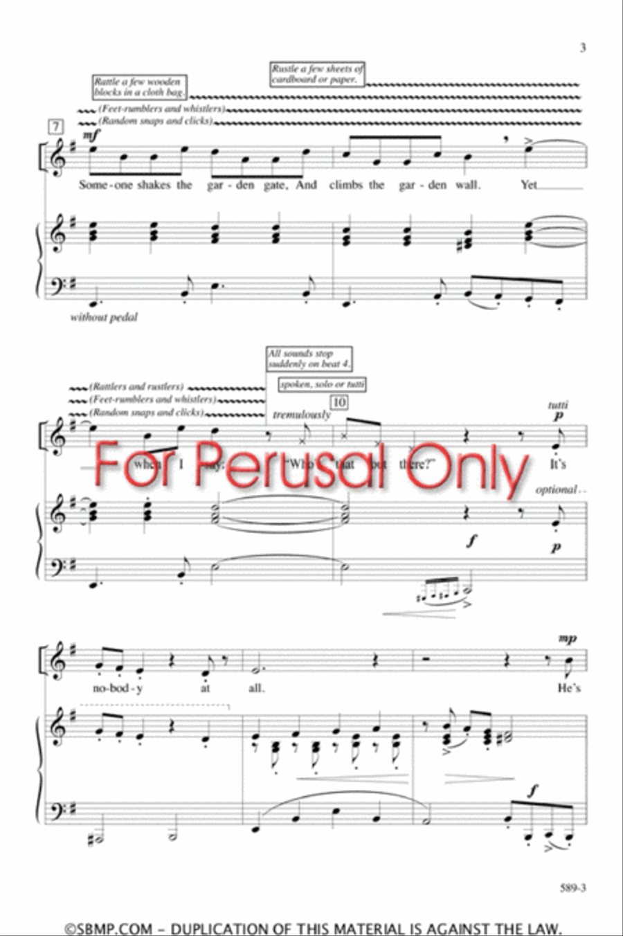 The Wind - Unison Octavo Unison Choir scores gallery preview page 3