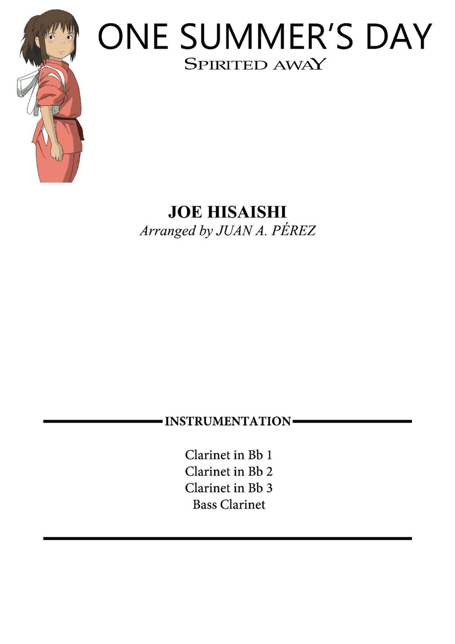 One Summer's Day Clarinet Quartet scores gallery preview page 1