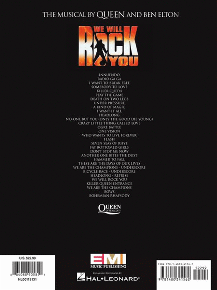 We Will Rock You Piano, Vocal, Guitar scores gallery preview page 10