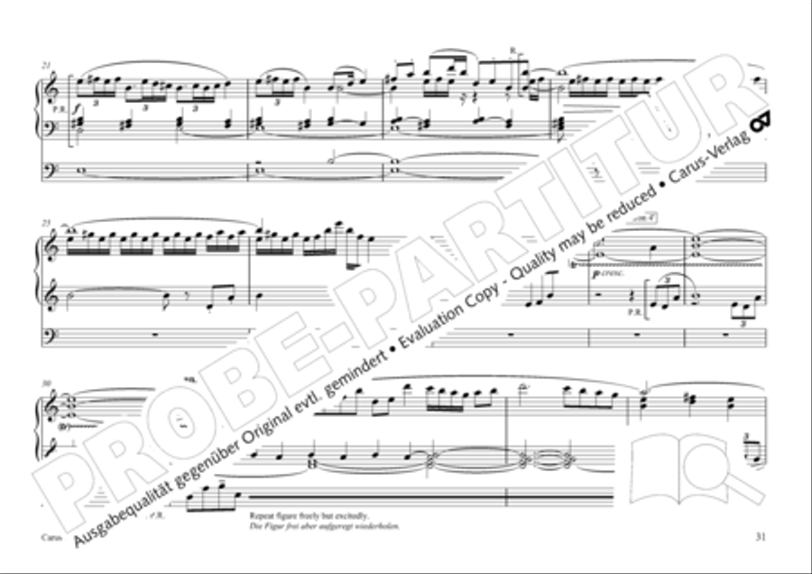 Tournemire: Funf Improvisationen fur Orgel solo Organ Solo scores gallery preview page 31