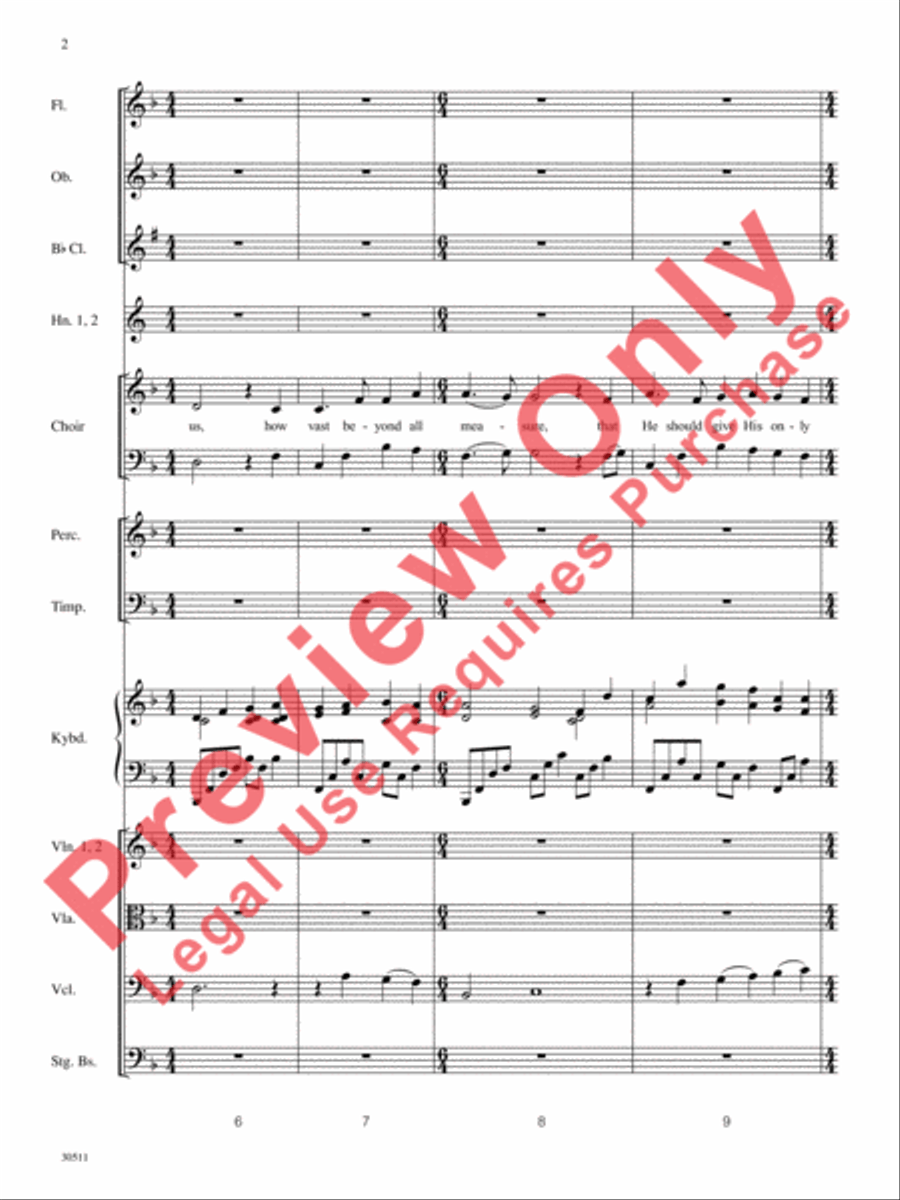 How Deep the Father's Love for Us Choir scores gallery preview page 3