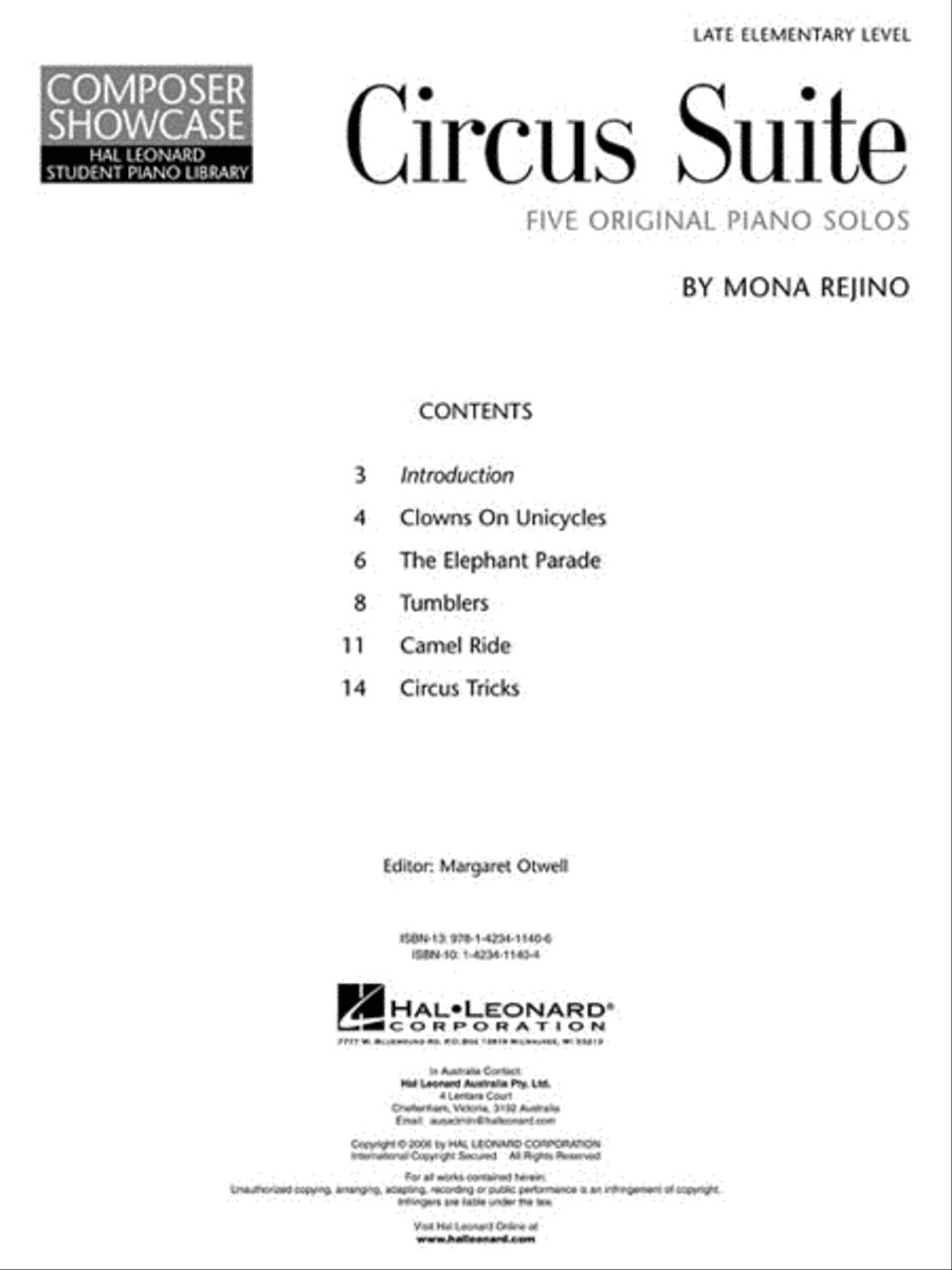 Circus Suite Piano Method scores gallery preview page 2