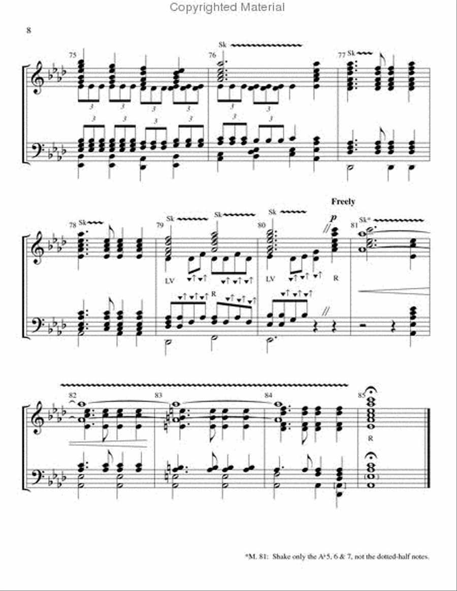 Patriotic Praise Handbell Choir scores gallery preview page 5