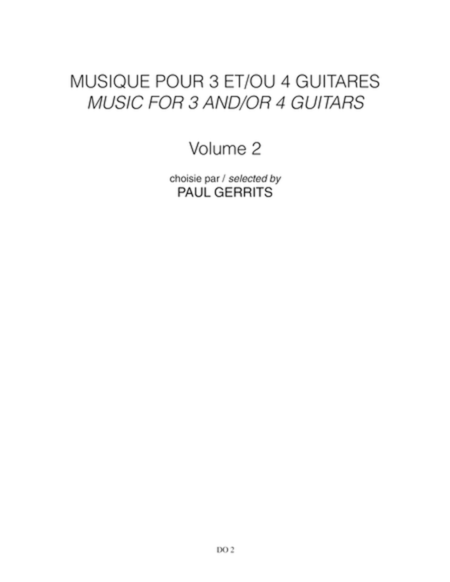 Musique pour 3 et/ou 4 guitares, Vol. 2
